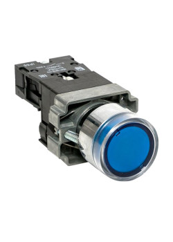 Кнопка BA61 с подсветкой 230В синяя NO IP65 EKF