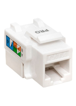 Модуль Keystone TERACOM PRO Cat.6 RJ-45 неэкран. 110 IDC 90 град. белый