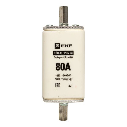 Плавкая вставка ППН-33 160/80А габарит 00 EKF