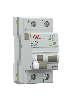 АВДТ DVA-6 1P+N 16А х-ка C 10мА тип AС эл-мех. 6кА AVERES EKF