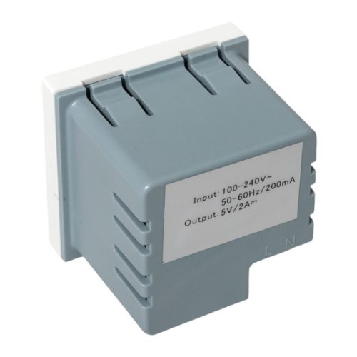 Розетка USB A+A, 2.1А, 2 гнезда, без индикатора EKF Розетка USB A+A, 2.1А, 2 гнезда, без индикатора EKF