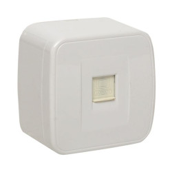 Минск Розетка RJ-45 1-местная ОП, 1А, 120В, белая EKF