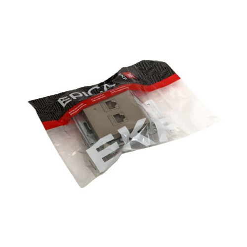 Механизм роз., RJ45 - 2шт, (cat5), шамп., Эпика EKF