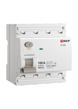 ВДТ ВД-100N 4P 100А 30мА A эл-мех 6кА PROXIMA EKF