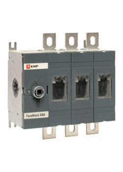 Рубильник 250A 3P без рукоятки управления TwinBlock EKF