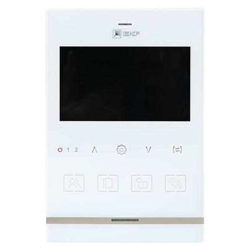 Видеодомофон IPV-01 бел. 4''TFT 4пр. 2 канала IP20 EKF