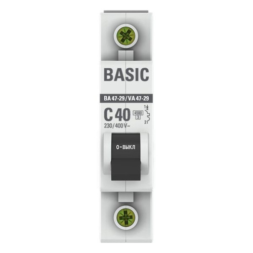 Авт. выкл. ВА 47-29 1P 40А (C) 4,5кА BASIC