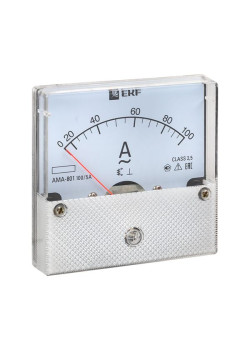 AMA-801 аналоговый на панель (80x80) круглый вырез 100А трансф. подкл. EKF