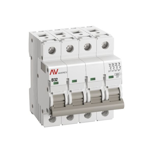 Авт. выкл. AV-6 4P 32A (B) 6kA EKF AVERES Авт. выкл. AV-6 4P 32A (B) 6kA EKF AVERES