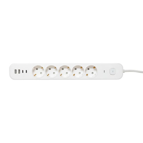 Удлинитель LUX 5 гнезд 2USB 2,4А+2type-C 3 метра 1,5мм2 EKF Удлинитель LUX 5 гнезд 2USB 2,4А+2type-C 3 метра 1,5мм2 EKF