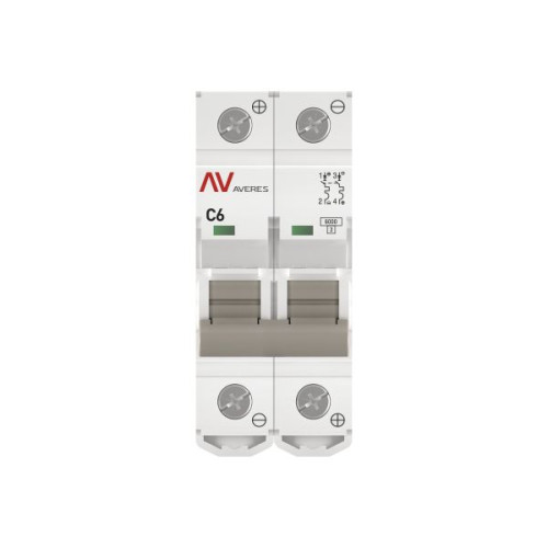 Авт. выкл. AV-6 DC 2P 6A (C) 6kA EKF AVERES