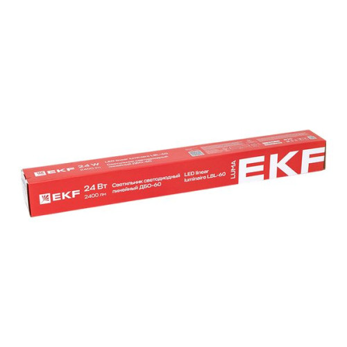 ДБО-60 24Вт белый 4000К 590x65x70 IP20 LUMA EKF