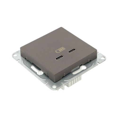 Механизм роз., USB-C - 2шт, мокко., Эпика EKF Механизм роз., USB-C - 2шт, мокко., Эпика EKF