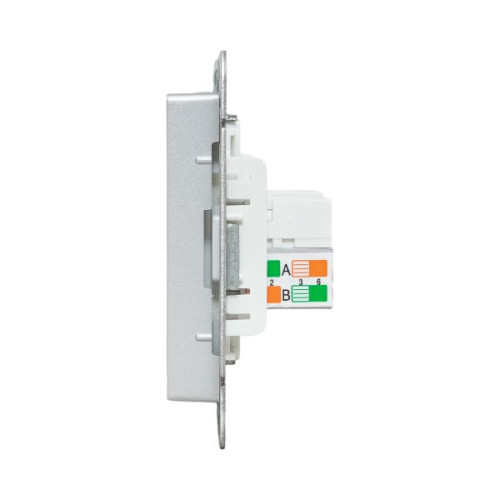 Механизм роз. RJ45 - 2шт, (cat5), алюм. Эпика EKF