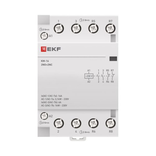 Контактор модульный КМ 16А 2NO+2NC 230В АС (3 мод.) PROXIMA EKF