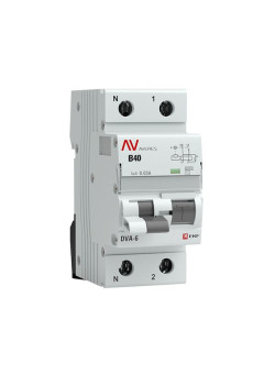 АВДТ DVA-6 1P+N 40А х-ка B 30мА тип AС эл-мех. 6кА AVERES EKF
