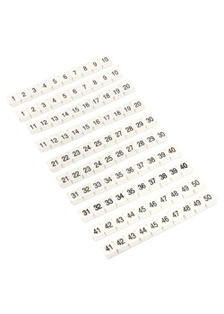 Маркеры для ST/Push-in 2,5 с нумерацией 1-50 для крепления сбоку (100 шт.) EKF