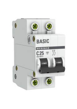 Авт. выкл. ВА 47-29 2P 25А (C) 4,5кА BASIC