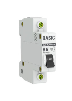 Авт. выкл. ВА 47-29 1P 6А (B) 4,5кА BASIC
