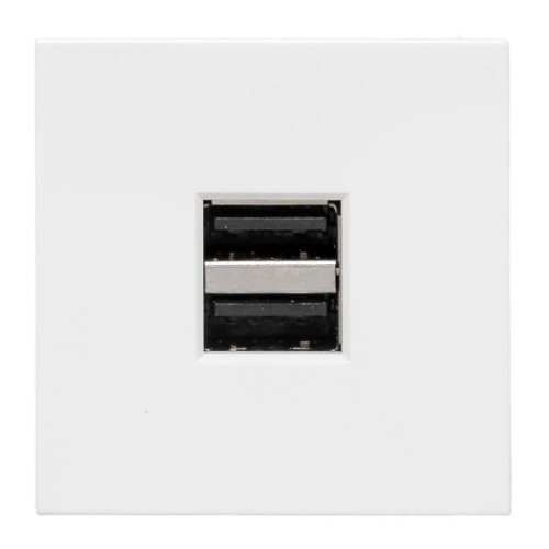 Розетка USB A+A, 2.1А, 2 гнезда, без индикатора EKF Розетка USB A+A, 2.1А, 2 гнезда, без индикатора EKF