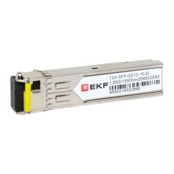 SFP модуль 1,25 Гбит одинарное одномодовое оптоволокно Tx1550нм/Rx1310нм 20км TSX EKF