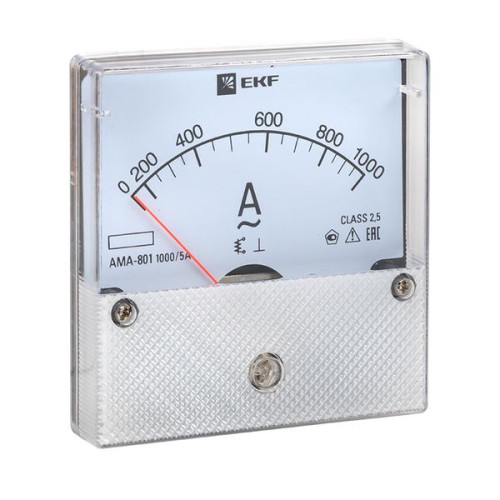 AMA-801 аналоговый на панель (80x80) круглый вырез 1000А трансф. подкл. EKF