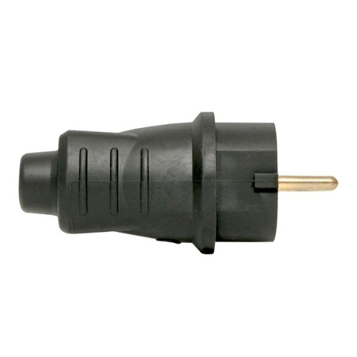 Вилка прямая каучуковая 230В 2P+PE 16A IP44 EKF Марс