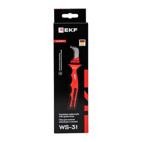 Нож с пяткой 1000V WS-31 EKF Professional