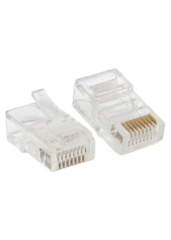 Коннектор RJ-45 TERACOM PRO неэкран. 8P8C 30мкд Cat.5E универс. (упак.10шт)