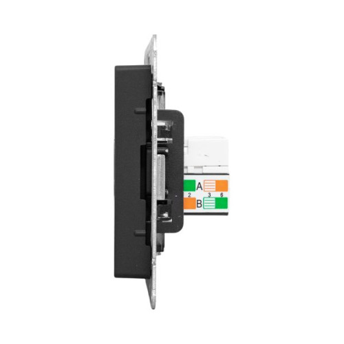 Механизм роз. RJ45 - 2шт, (cat5), чёрн. Эпика EKF Механизм роз. RJ45 - 2шт, (cat5), чёрн. Эпика EKF