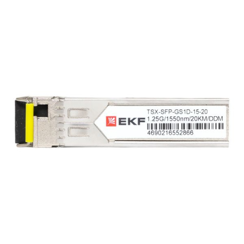 SFP модуль 1,25 Гбит одинарное одномодовое оптоволокно Tx1550нм/Rx1310нм 20км TSX EKF
