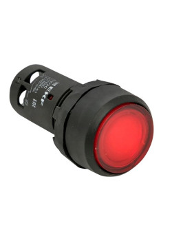 Кнопка SW2C-10D с подсветкой красная NC 230В EKF