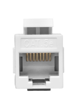 Адаптер проходной TERACOM Cat.5E неэкран. RJ45-RJ45 тип Keystone белый