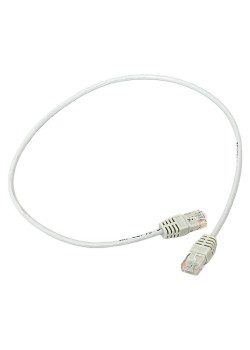 Патч-корд TERACOM Cat.5E (1Гбит/с) неэкран. UTP PVC серый (0,5м)