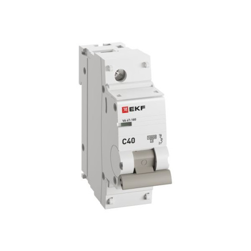 Авт. выкл. ВА 47-100 1P 40А (C) 10kA PROXIMA EKF Авт. выкл. ВА 47-100 1P 40А (C) 10kA PROXIMA EKF