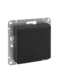 Механизм роз., 16А, IP44, с.з., с.ш., c крышкой, чёрн. Эпика EKF