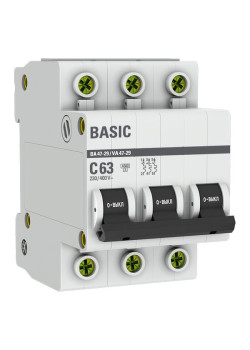 Авт. выкл. ВА 47-29 3P 63А (C) 4,5кА BASIC