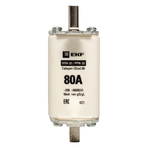 Плавкая вставка ППН-33 160/80А габарит 00 EKF