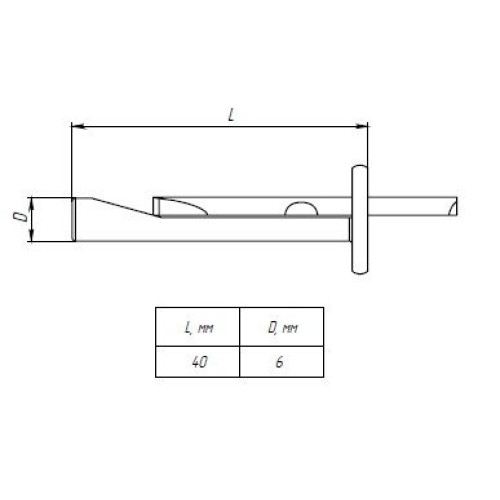 Анкер-клин М6x40 мм EKF