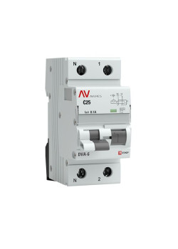 АВДТ DVA-6 1P+N 25А х-ка C 100мА тип AС эл-мех. 6кА AVERES EKF