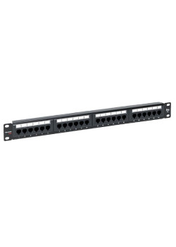Патч-панель TERACOM PRO 19'' Cat.5E 1U неэкран. UTP 24 порта RJ-45 Dual IDC