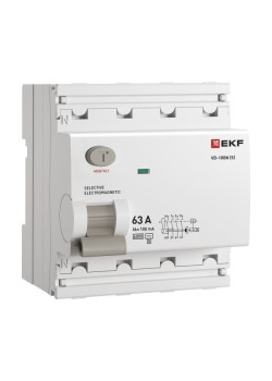 ВДТ ВД-100N (S) 4P 63А 100мА AC эл-мех 6кА PROXIMA EKF