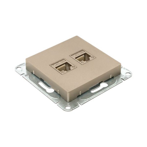 Механизм роз., RJ45 - 2шт, (cat5), шамп., Эпика EKF