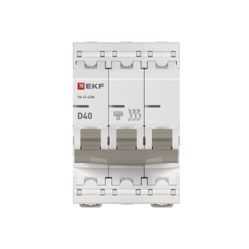 Авт. выкл. ВА 47-63N 3P 40А (D) 6кА PROXIMA EKF