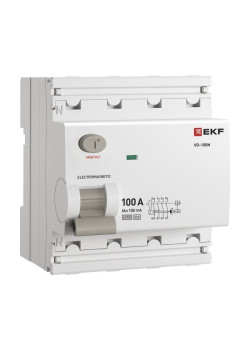 ВДТ ВД-100N 4P 100А 100мА тип A эл-мех 6кА PROXIMA EKF