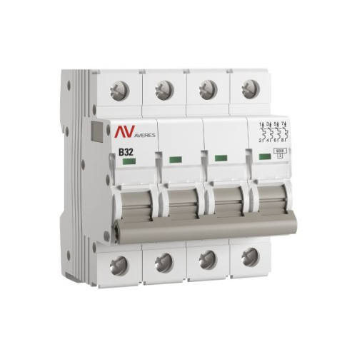 Авт. выкл. AV-6 4P 32A (B) 6kA EKF AVERES