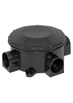 Коробка распределительная КМР-040-040б трехрожковая черная (70x35) EKF