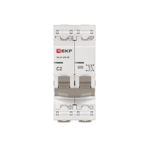 Авт. выкл. ВА 47-63N DC 2P 2А (C) 6кА PROXIMA EKF
