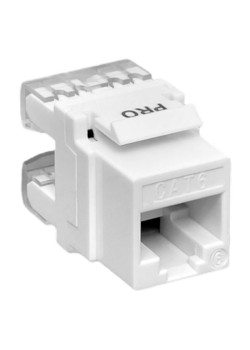 Модуль Keystone TERACOM PRO Cat.6 RJ-45 неэкран. 110 IDC 180 град. белый