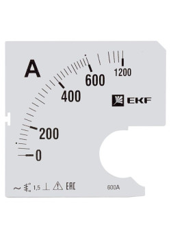 Шкала сменная для A961 600/5А-1,5 EKF